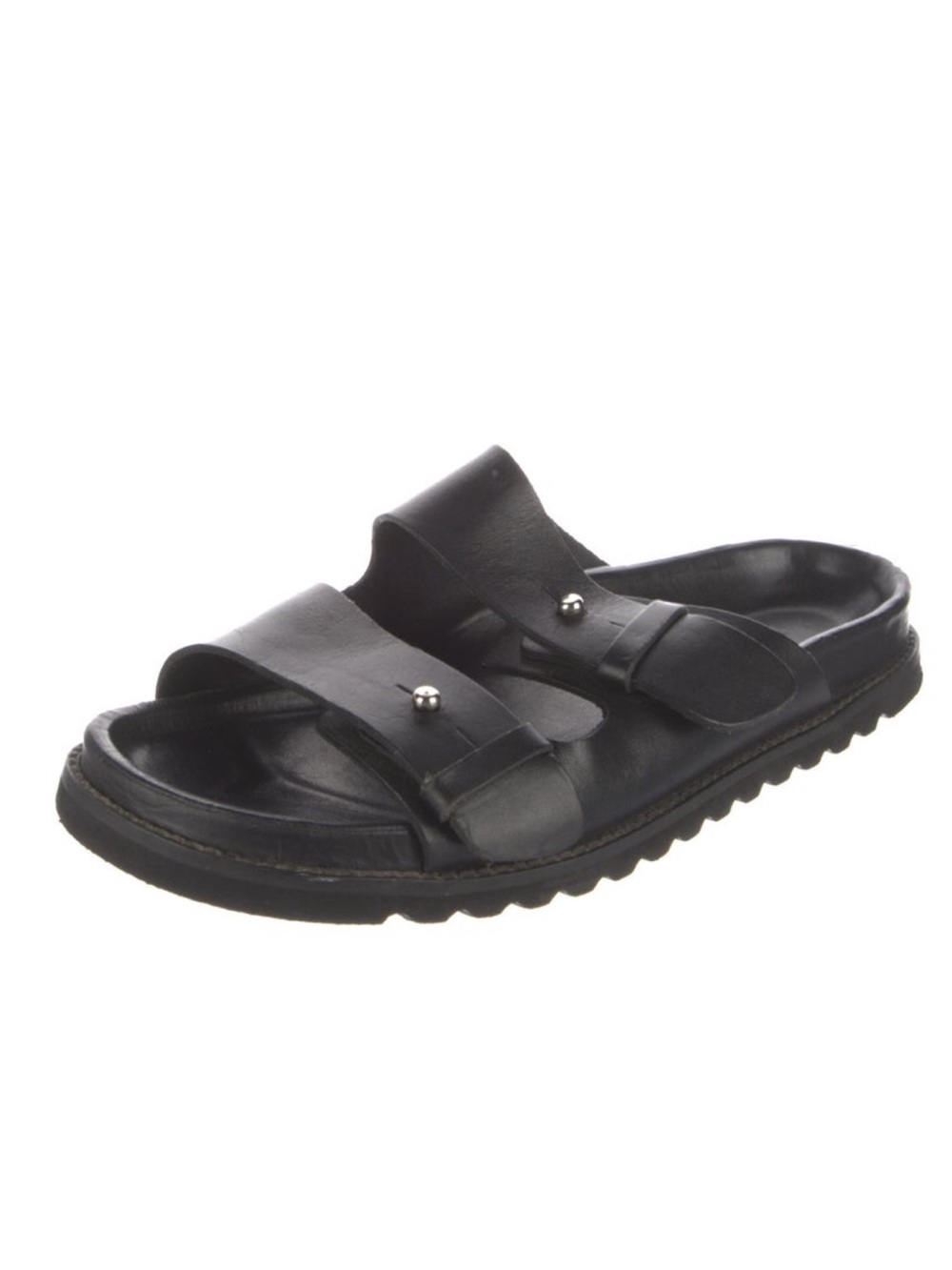 Jenni Kayne Black Hutton Double-Strap Slides - Picture 3 of 5